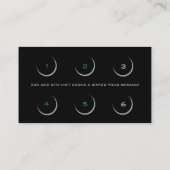 ロイヤリティカード6美しいサロンラッシュターコイズブルー ロイヤリティカード (裏面)