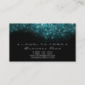 ロイヤリティカード6美しいサロンラッシュターコイズブルー ロイヤリティカード (正面)