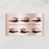 ロイヤリティカード6美しいサロンラッシュバラスパピンク ロイヤリティカード (裏面)