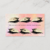 ロイヤリティカード6美しいサロンラッシュバラピンクピーチ ロイヤリティカード (裏面)