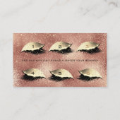 ロイヤリティカード6美しいサロンラッシュバラピーチ金ゴールド ロイヤリティカード (裏面)