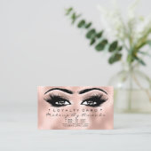 ロイヤリティカード6美しいサロンラッシュバラ金ゴールドガラス ロイヤリティカード (スタンド正面)