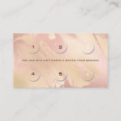 ロイヤリティカード6美しいサロンラッシュバラ金ゴールド大理石 ロイヤリティカード (裏面)