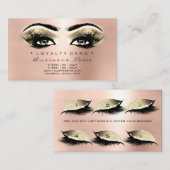 ロイヤリティカード6美しいサロンラッシュバラ金ゴールド赤面 ロイヤリティカード (正面/裏面)