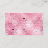 ロイヤリティカード6美しいサロンラッシュピンクガラス ロイヤリティカード (裏面)