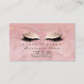 ロイヤリティカード6美しいサロンラッシュピンクローズ ロイヤリティカード (正面)