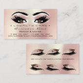 ロイヤリティカード6美しいサロンラッシュピーチバラブラウン ロイヤリティカード (正面/裏面)