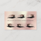 ロイヤリティカード6美しいサロンラッシュピーチバラブラウン ロイヤリティカード (裏面)