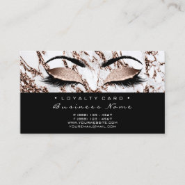 ロイヤリティカード6美しいサロンラッシュマーブルカッパーVIP ロイヤリティカード