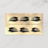 ロイヤリティカード6美しいサロンラッシュ金ゴールドルックスワクシング ロイヤリティカード (裏面)