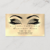 ロイヤリティカード6美しいサロンラッシュ金ゴールドワックスブラウンズ ロイヤリティカード (正面)