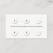 ロイヤリティカード6美しいサロン点滅エステティシャン ロイヤリティカード (裏面)