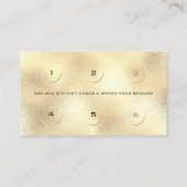 ロイヤリティカード6美しいサロン点滅金ゴールドグリッターV ロイヤリティカード (裏面)