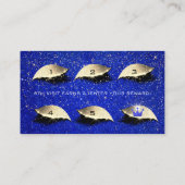 ロイヤリティカード6美しいメイクアップラッシュ金ゴールドクラウンブルー ロイヤリティカード (裏面)