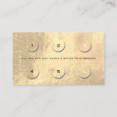 ロイヤリティカード6美しいラッシュエクスション金ゴールドメイクアップ ロイヤリティカード (裏面)