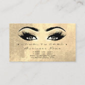 ロイヤリティカード6美しいラッシュエクスション金ゴールドメイクアップ ロイヤリティカード (正面)