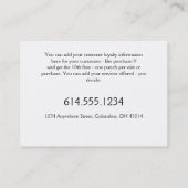 ロイヤリティカード：:さくらんぼブロッサムツリーブランチ ロイヤリティカード (裏面)