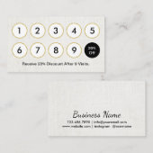 ロイヤリティカード|エレガントで白いリネンサロンのスパ ロイヤリティカード (正面/裏面)