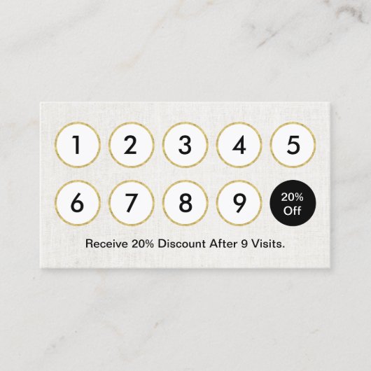 ロイヤリティカード|エレガントで白いリネンサロンのスパ ロイヤリティカード (正面)