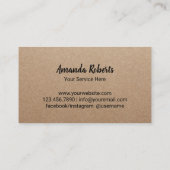 ロイヤリティカード |クラフト素朴手作りクラフト (裏面)