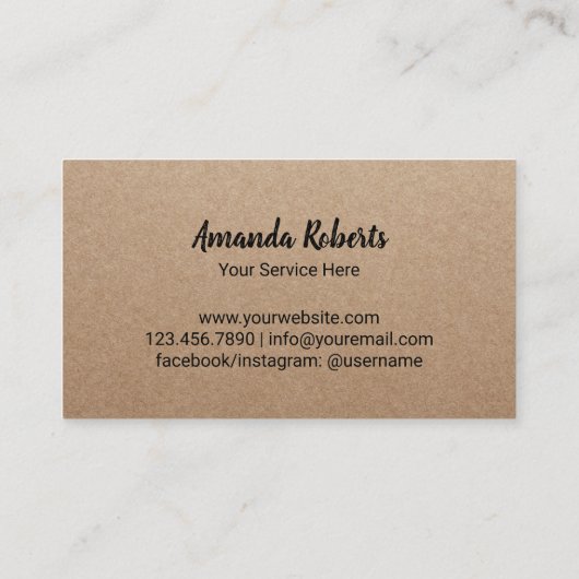 ロイヤリティカード |クラフト素朴手作りクラフト (裏面)