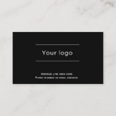 ロイヤリティカード、クリーンとシンプルプロフェッショナルブラック ロイヤリティカード (裏面)