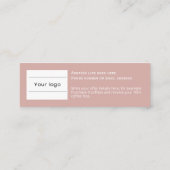 ロイヤリティカード、クリーンとシンプル赤面、ピンク ロイヤリティカード (裏面)