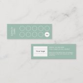 ロイヤリティカード、クリーンとシンプル、セージ緑 ロイヤリティカード (正面/裏面)