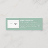 ロイヤリティカード、クリーンとシンプル、セージ緑 ロイヤリティカード (裏面)