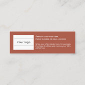 ロイヤリティカード、クリーンとシンプル、テラコッタブラウン ロイヤリティカード (裏面)