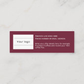 ロイヤリティカード、クリーンとシンプル、バーガンディー赤 ロイヤリティカード (裏面)