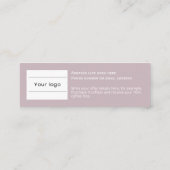 ロイヤリティカード、クリーンとシンプル、紫の紫 ロイヤリティカード (裏面)