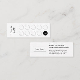 ロイヤリティカード、クリーンシンプルとプロフェッショナル ロイヤリティカード