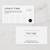 ロイヤリティカード、クリーンシンプルとプロフェッショナル ロイヤリティカード (正面/裏面)
