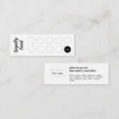 ロイヤリティカード、シンプルレトロスクリプトタイポグラフィ ロイヤリティカード (正面/裏面)