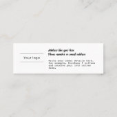 ロイヤリティカード、シンプルレトロスクリプトタイポグラフィ ロイヤリティカード (裏面)