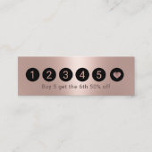 ロイヤリティカード |バラモダン金ゴールドメタリック6パンチ (正面)