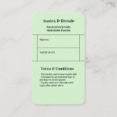 ロイヤリティカード – フォト中心のデザイン美しいRet 名刺 (裏面)