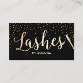 ロイヤリティカード |メイクアップアーティストブラック&金ゴールド (正面)