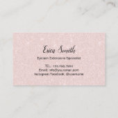 ロイヤリティカード |メイクアップアーティスト赤面ピンク (裏面)