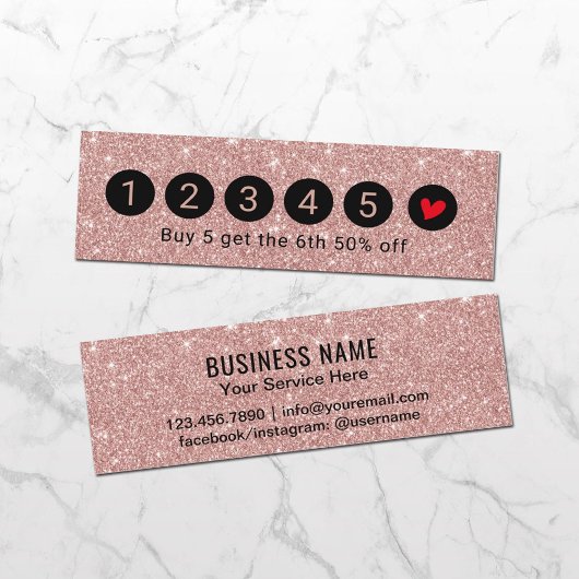 ロイヤリティカード |モダンバラ金ゴールドグリッター6 Punch