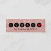 ロイヤリティカード |モダンバラ金ゴールドグリッター6 Punch (正面)