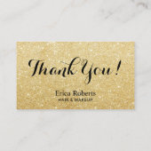 ロイヤリティカード |モダン金ゴールドグリッター美しいサロン (裏面)