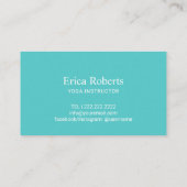 ロイヤリティカード |ヨガインストラクターOMシンボルピンクティール（緑がかった色） (裏面)