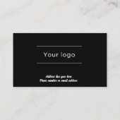 ロイヤリティカード、レトロプロフェッショナルブラック ロイヤリティカード (裏面)