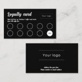 ロイヤリティカード、レトロプロフェッショナルブラック ロイヤリティカード (正面/裏面)