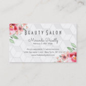 ロイヤリティカード ヴィンテージ フラワー メイク&ヘアスタイリスト (裏面)