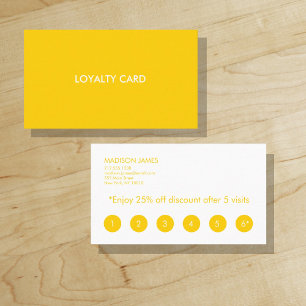 ロイヤリティカード  明るい黄色  ゴールデン 名刺