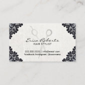 ロイヤリティカード |美容師ヴィンテージブラックレース (裏面)