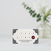 ロイヤリティカード |美容師ヴィンテージブラックレース (スタンド正面)